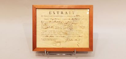 null Lot of 4 documents from the 18th and 19th century: Extract from the mortuary...