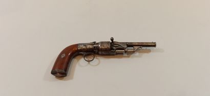 null Rare percussion revolver. Of the pepperbox type cal. 32. Curious rack and pinion...