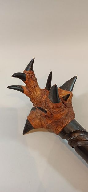  Sculpted art truncheon with spikes, 
Length: 50 cm