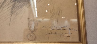 null ECOLE XXe siècle,

Portrait du lieutenant Bellanger,

dessin, signé et dédicacé...