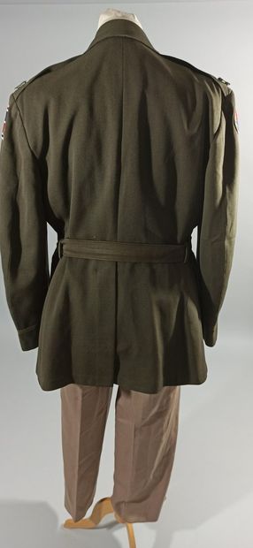 null 272nd Infantry Regiment 272nd I.D. I.D. Captain's Exit Uniform comprising: brown...