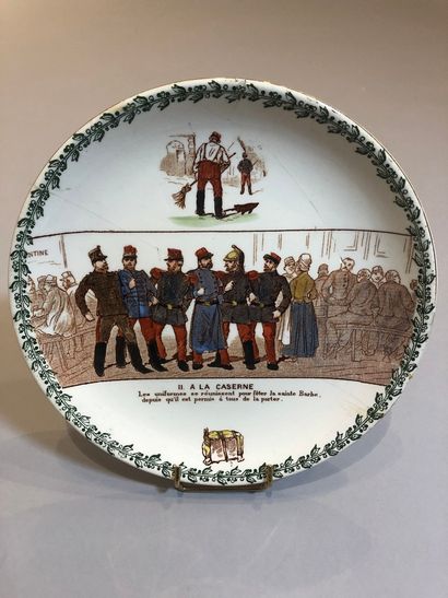 null CHOOSE THE KING 

Eleven earthenware plates with military subjects

Diameter:...