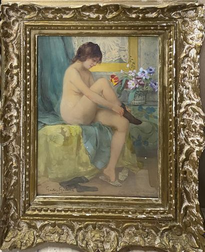 null GÉRARD Gaston, né en 1859

Femme mettant ses bas

aquarelle et rehauts de gouache...