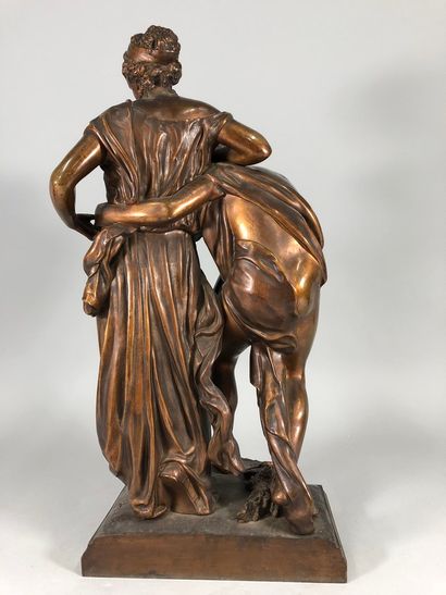 null SERRES Provin, né en 1840

Pan et jeune femme à l'antique

groupe en bronze...