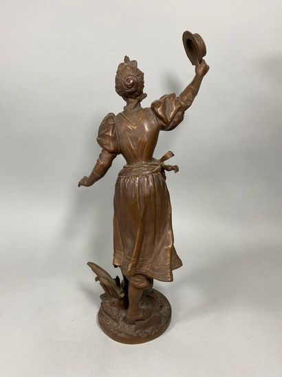 null ANFRIE Charles, 1833-1905

Young lady with the hat waving

bronze with light...