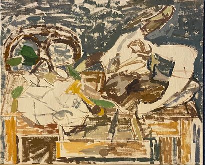 null KIS Janos, 1932-2017, 

N°85, huile sur toile, signée et titrée au dos,

 81x100...