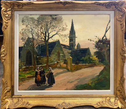null VOLLET Henry Émile, 1861-1945

Bretonnes in front of a church

oil on canvas...