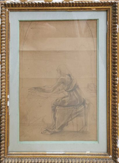 null VALÈRE-BERNARD, 1860-1936

Old man studying in front of a landscape

graphite...