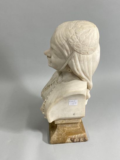 null VAQUÉ, 19th century

Young Oriental woman, 1893

bust in white marble slightly...