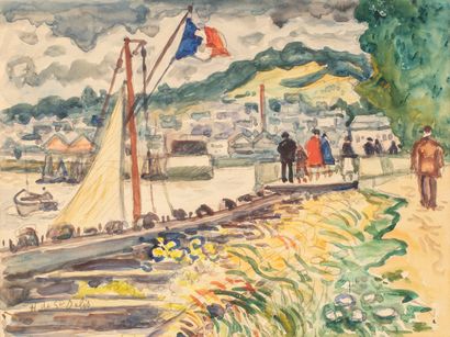 null DE SAINT DELIS Henri Liénard, 1878-1949

Waterfront walkers (Honfleur?)

watercolour...