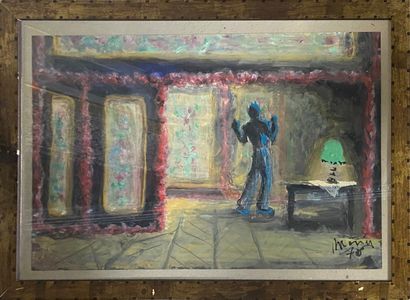 null MONIN Guillaume, 1908-1978

Interior with lamp, 1978

gouache on paper, signed...