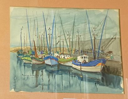 null LEMAÎTRE Maurice, né en 1929

Bateaux de pêche à quai, 1968

aquarelle sur papier...