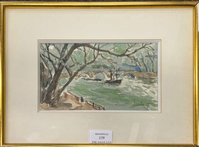 null HERBO Fernand, 1905-1995

Tugboat on the Seine

gouache on paper, signed lower...
