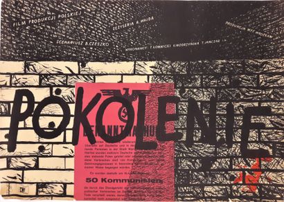 null Cinéma - « Pokolonie » (Une fille a parlé) 1955. 83x59cm / 32,5x23,3in. Affiche...