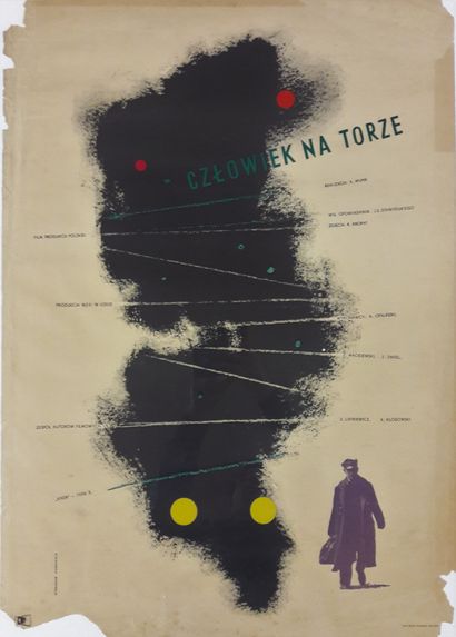 null Cinéma - Stanis?aw ZAMECZNIK (1909-1971) « Czlowiek na torze » (Un homme sur...