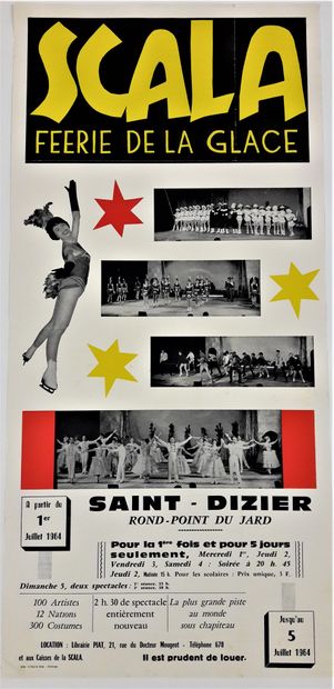 null Show- "Scala féerie de la glace" 1964. L'union Rep imp Chalons. 70,3x33cm /...