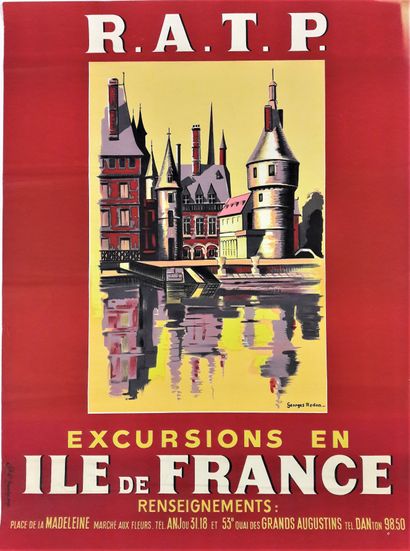 null Tourism - Georges REDON (1869-1943) " RATP. Excursion in Ile de France " years...