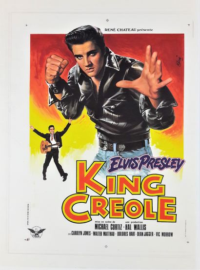 null Cinéma – Jean MASCII (1926-2003) « King créole ». 1978. Ets St Martin. 67x50cm...