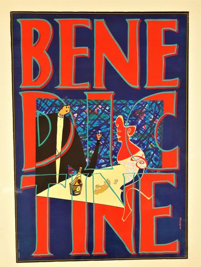 null Drink - Javier MARISCAL (1950) "Benedictine" 1993. Graphicaza France Printer....