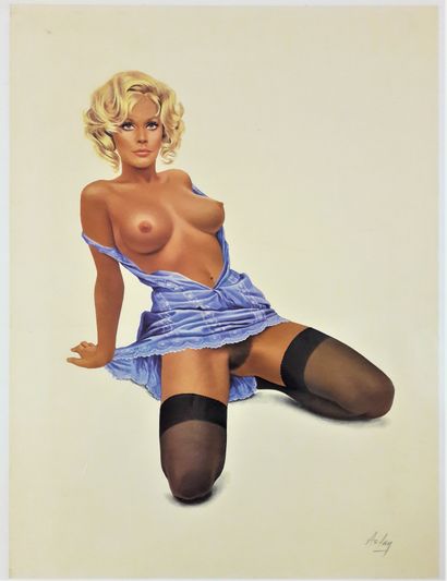 null Artiste – Erotica - Alain ASLAN (1930-2014) 1970. 60x45cm / 23,7x17,7in. Offset...