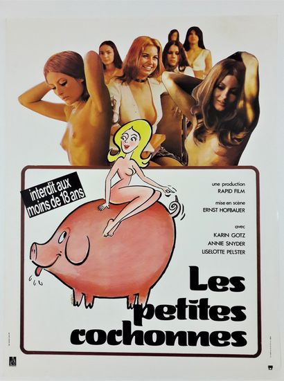 null Cinema - Erotica - "Les petites cochonnes". 1970. Saint Martin printer. 80X60cm...