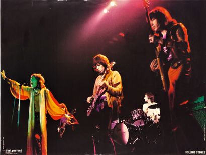 null Musique – Rolling Stones. Poster des années 70,. Photo de Dominique Tarlé. 58X77cm...