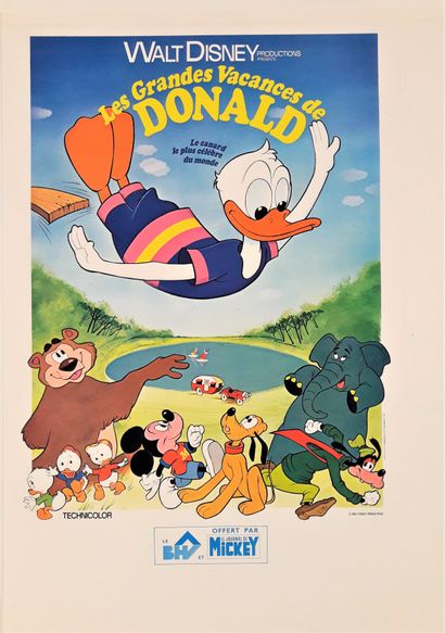 null Cinema - Walt DISNEY productions " Donald's Great Holidays ", 1983. Original...