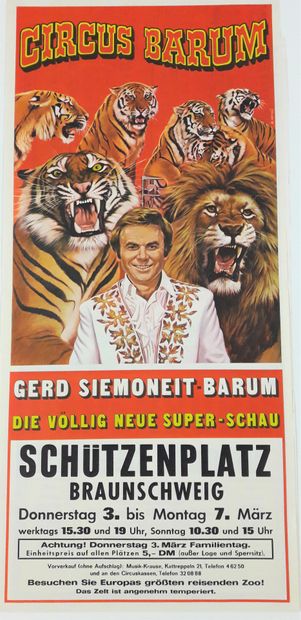 null Circus - "Circus Barum" circa 1980. 68.5x32cm / 27x12.5in. Original poster....