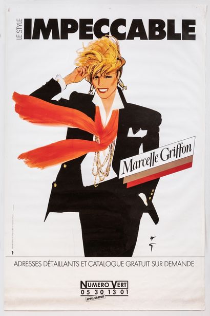 null Fashion - René GRUAU (1909-2004) - "The impeccable style, Marcelle Griffon....