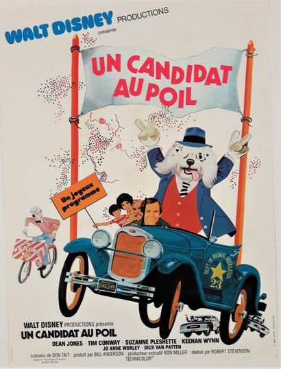 null Cinéma - Walt DISNEY productions. “Un candidat au poil”.53x40cm. Affiche originale...