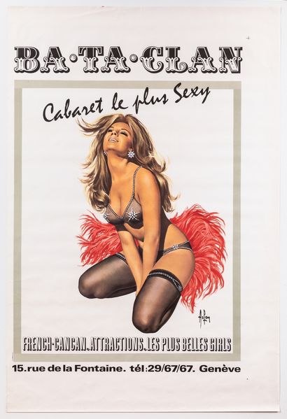 null Artiste – ASLAN (1930-2014) – « Bataclan, cabaret le plus sexy ». Circa 1970....