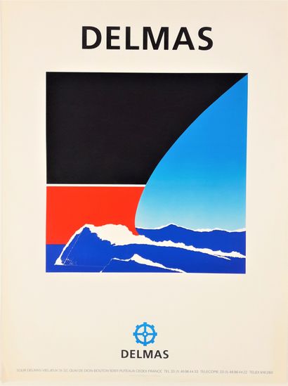 null Boat- "Delmas".Circa 1980. Illustration Artgroup. 80X60cm / 31,5x23,8in. Original...