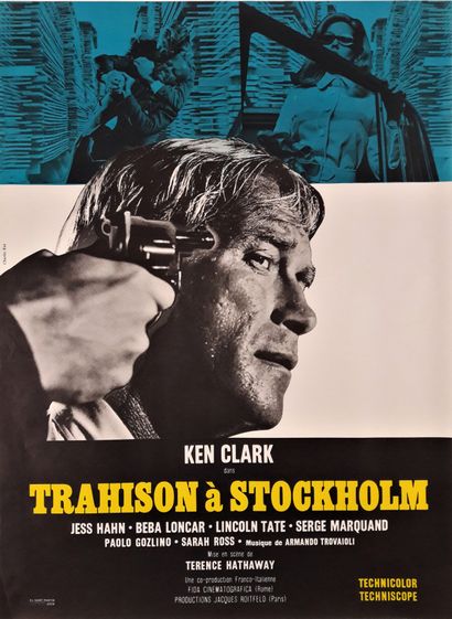 null Cinéma - « Trahison à Stockholm ». 1968. Ets St Martin.76x56,5cm / 29,9x22,3in....