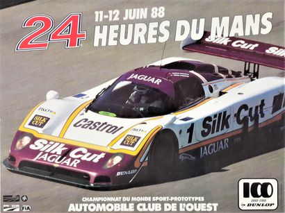 null Automobilia – « 24h du Mans 1988 ». 40x53cm / 15,7x20,7in. Affiche originale....