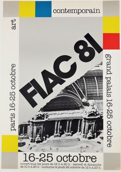 null Exposition – FIAC de 1981, 69x48cm / 27x18,8in. Affiche originale. Offset Cond...