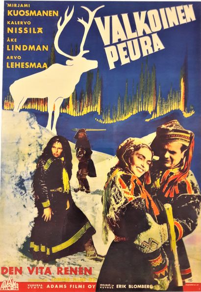null Cinéma – TK « Valkoinen Peura » (Le cerf blanc). 1952. 59,9x41cm / 23,5x16,2in....