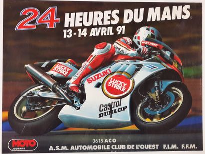 null Automobilia – DONNOT « 24h du Mans 1991 ». 40x53cm / 15,7x20,7in. Affiche originale....