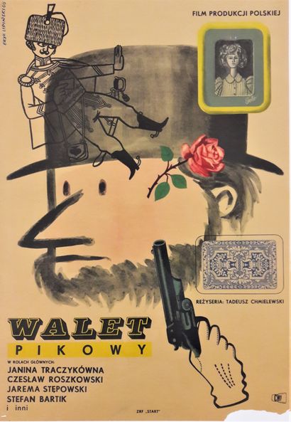 null Cinéma - Eryk LIPINSKI (1908-1991) «Walet pikowi » (Valet de Pique) 1960. Imp...