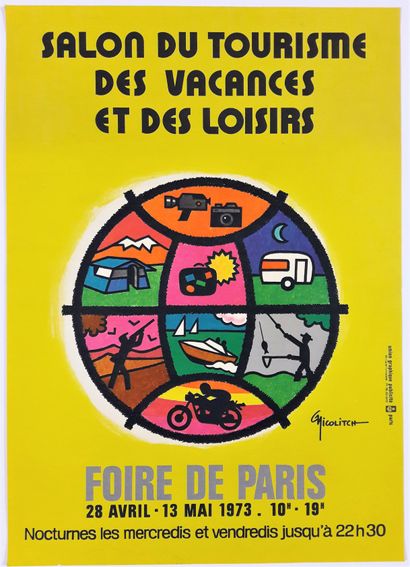 null Exposition – Georges NIKOLITCH (1922-) « Foire de Paris, Salon du tourisme,...