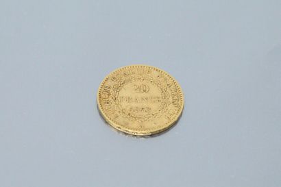 null Pièce en or de 20 Francs au Génie (1878 A)

Poids : 6.45 g

TB