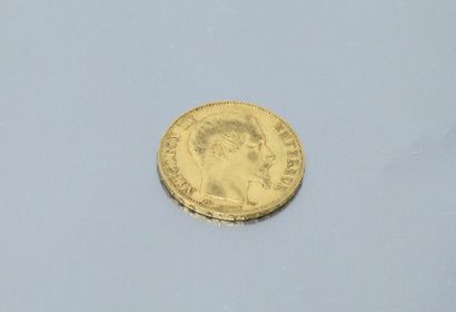 null Pièce en or de 20 Francs Napoléon III tête nue, 1858 A.

TTB.

Poids : 6.45...