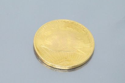 null Gold 20 dollar coin "Saint-Gaudens - Double Eagle" with currency. (1924)

APC...