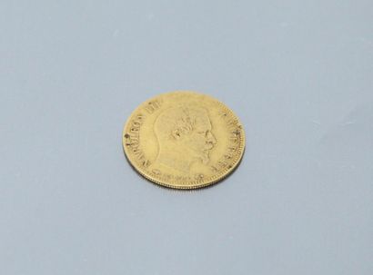 null Pièce en or de 10 francs Napoléon III tête nue (1857 A)

Poids : 3.22 g

TB