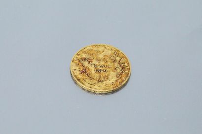 null Pièce en or de 20 Francs au Napoléon III Tête nue (1859 A)

Poids : 6.45 g
...