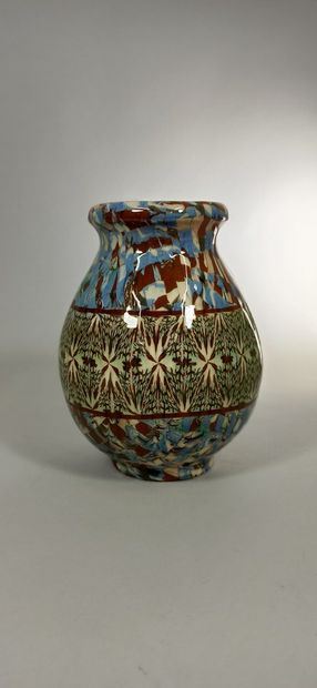 null GERBINO Jean (1876-1966),

Pansu vase with geometrical water green decoration

Clay...