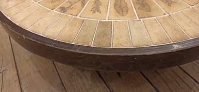null CAPRON Roger (1922 - 2006)

Round coffee table.

Wooden legs with garigue decoration.

High....
