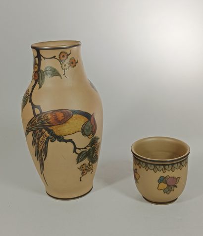 null HJORTH Lauritz in Bornholm (Denmark)



Set of 2 Art Deco period stoneware vases:



One...