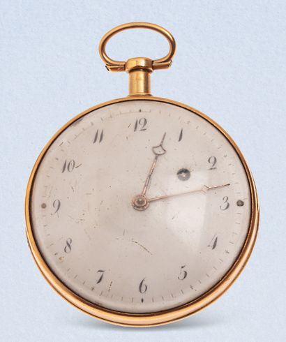 GRAND PERRIN 
Gold watch with striking. Case...