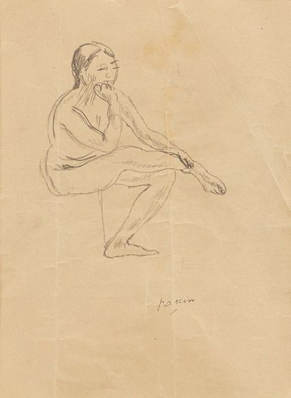 null PASCIN Jules, 1885-1930

Nu assis

dessin à la mine de plomb sur feuille de...