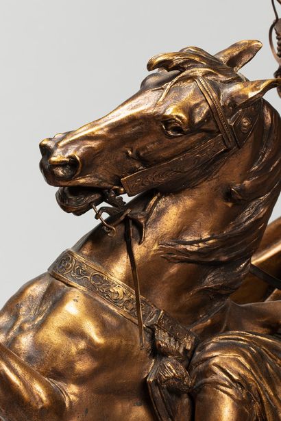 null 
DUBOIS Ernest Henri, 1863-1931




Fauconnier arabe sur un cheval cabré




bronze...